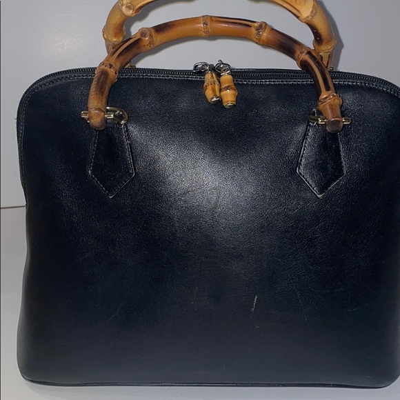 Gucci Black Leather Handbag with Bamboo handles - Picture 8 of 11